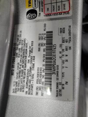 2012 Ford Fusion Sel VIN: 3FAHP0JA2CR197625 Lot: 56491494