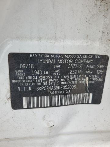 2019 Hyundai Accent Se VIN: 3KPC24A38KE052008 Lot: 60355664