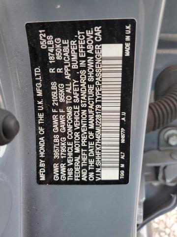 SHHFK7H45MU228179 2021 HONDA CIVIC - Image 12