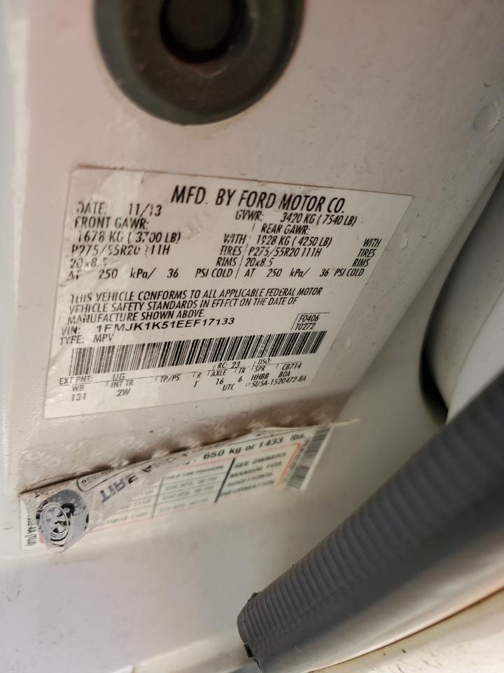 1FMJK1K51EEF17133 2014 Ford Expedition El Limited