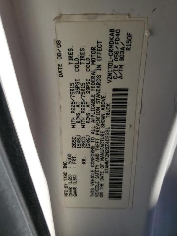 1999 Toyota Tacoma Xtracab VIN: 4TAWN72N2XZ402391 Lot: 58365344