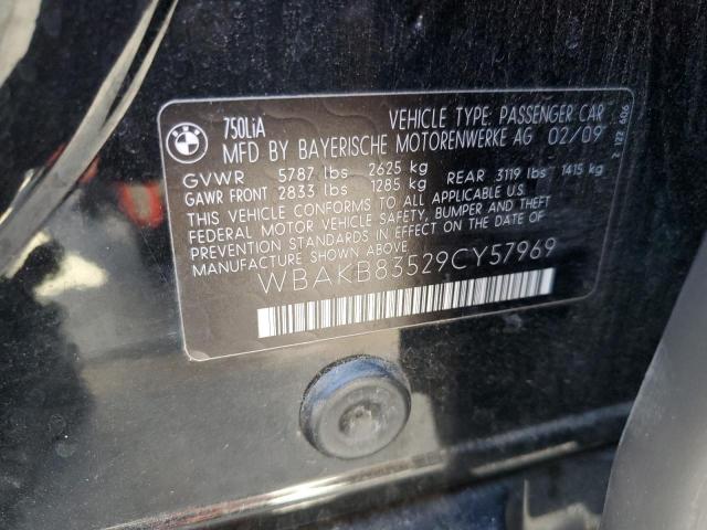 2009 BMW 750 Li VIN: WBAKB83529CY57969 Lot: 58721684