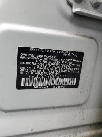 2017 Subaru Forester 2.5I Premium VIN: JF2SJAGC8HH563677 Lot: 57343334