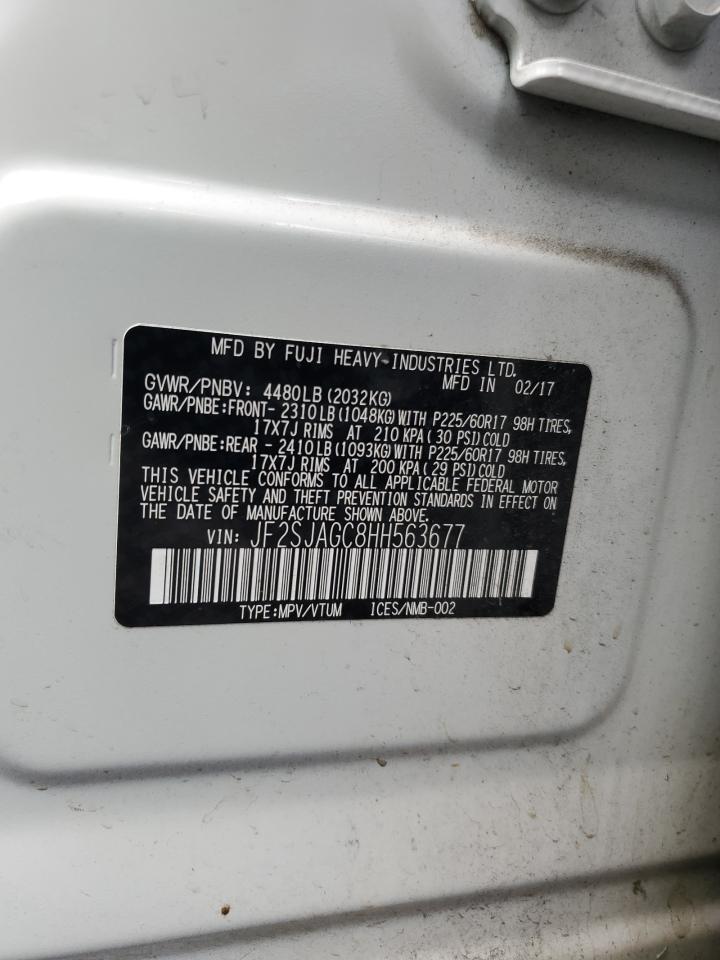 JF2SJAGC8HH563677 2017 Subaru Forester 2.5I Premium