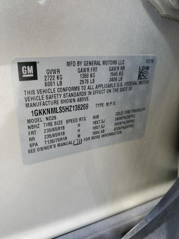 2017 GMC Acadia Slt-1 VIN: 1GKKNMLS5HZ138269 Lot: 57450844