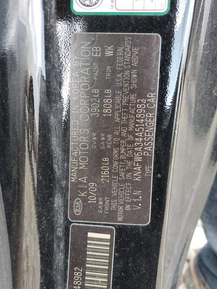 KNAFW6A34A5148982 2010 Kia Forte Sx