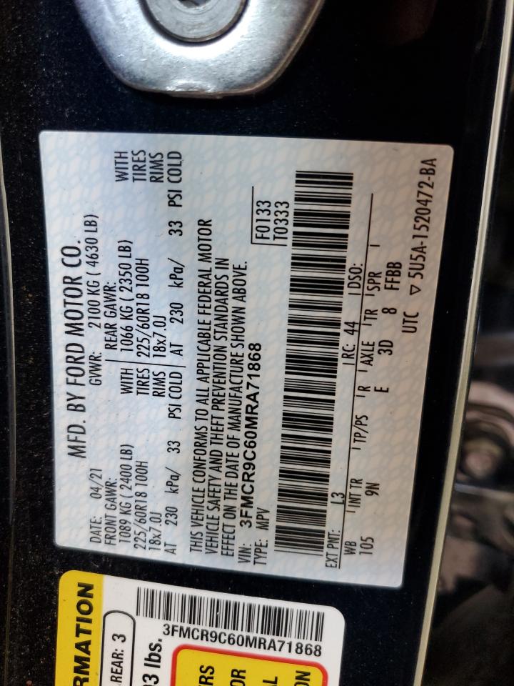 3FMCR9C60MRA71868 2021 Ford Bronco Sport Outer Banks