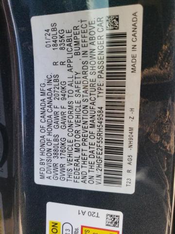 2HGFE2F55RH549584 2024 HONDA CIVIC - Image 12