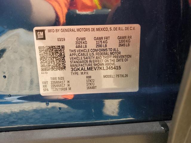 2019 GMC Terrain Sle VIN: 3GKALMEV7KL345415 Lot: 59960174