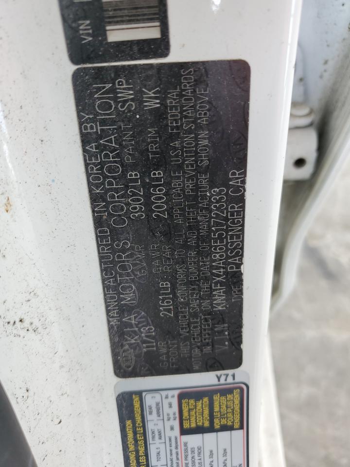 KNAFX4A86E5172333 2014 Kia Forte Ex