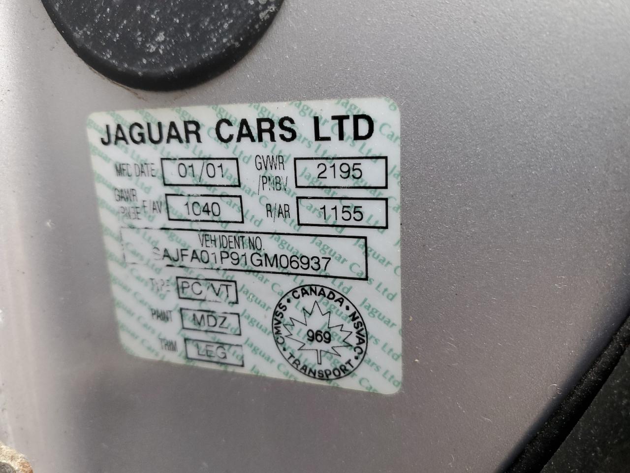 SAJFA01P91GM06937 2001 Jaguar S-Type