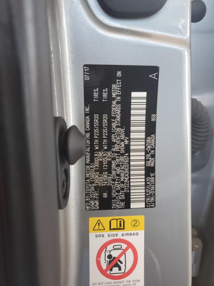 2T2ZZMCA3HC076074 2017 Lexus Rx 350 Base