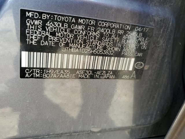 2017 Lexus Is 200T VIN: JTHBA1D25H5053832 Lot: 58022904