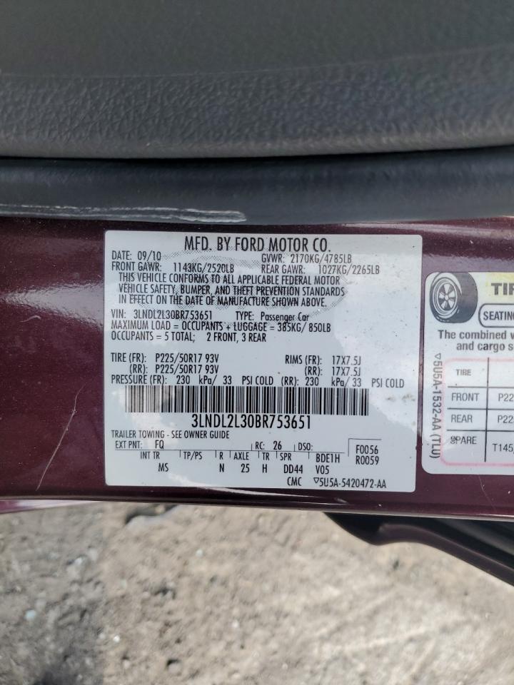 3LNDL2L30BR753651 2011 Lincoln Mkz Hybrid