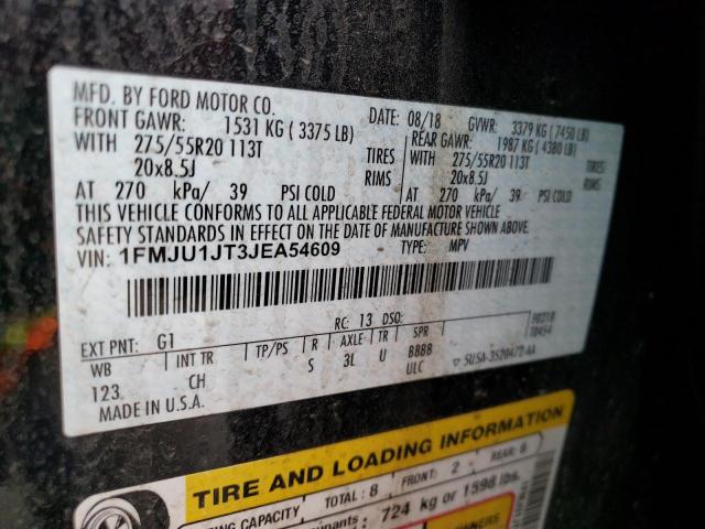 2018 Ford Expedition Xlt VIN: 1FMJU1JT3JEA54609 Lot: 58476424