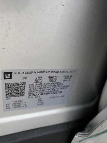 2021 Chevrolet Equinox Ls VIN: 3GNAXHEV6MS125769 Lot: 59915774