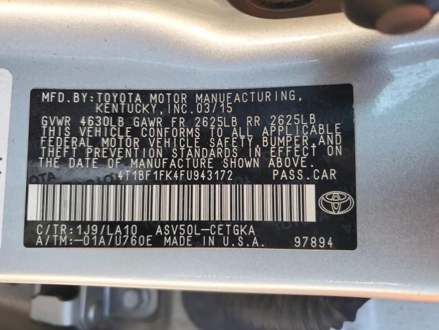 VIN 4T1BF1FK4FU943172 2015 Toyota Camry, LE no.12