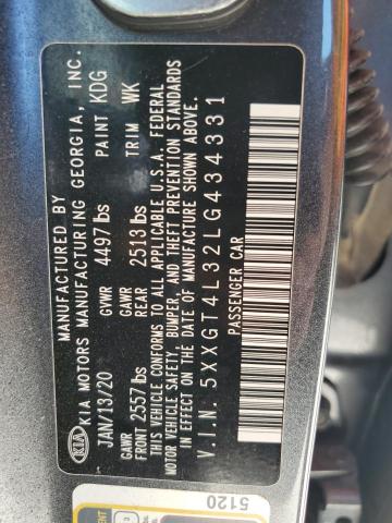 2020 Kia Optima Lx VIN: 5XXGT4L32LG434331 Lot: 57904974