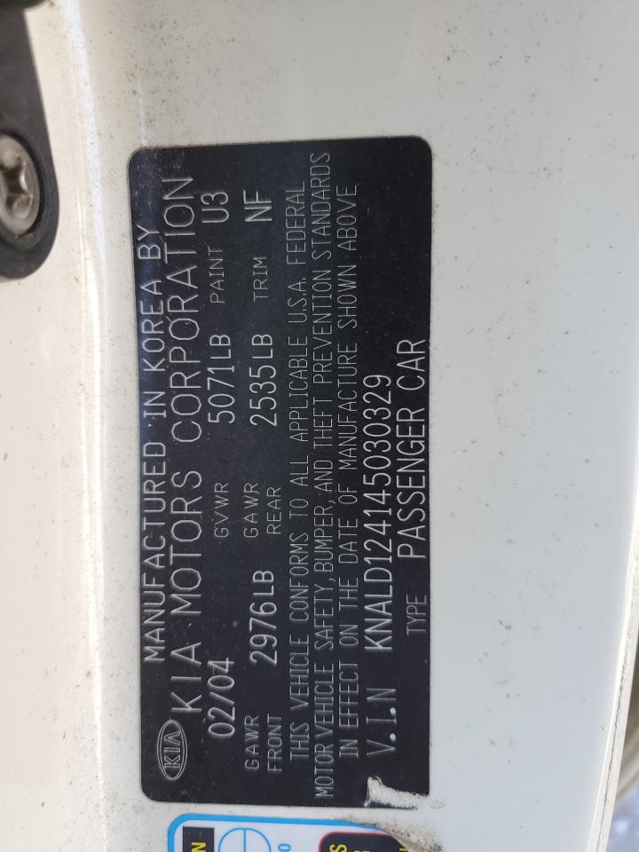 KNALD124145030329 2004 Kia Amanti