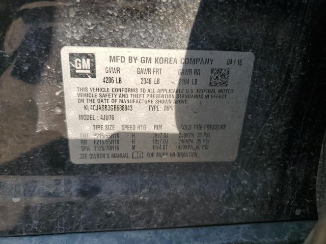 2016 Buick Encore VIN: KL4CJASB3GB688843 Lot: 58317114