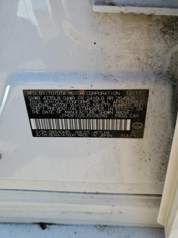 JTHC81D25J5028290 2018 Lexus Is 300