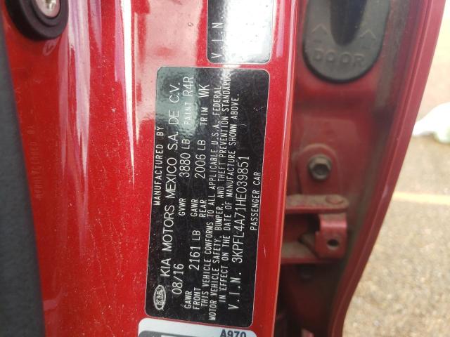 2017 Kia Forte Lx VIN: 3KPFL4A71HE039851 Lot: 59760734