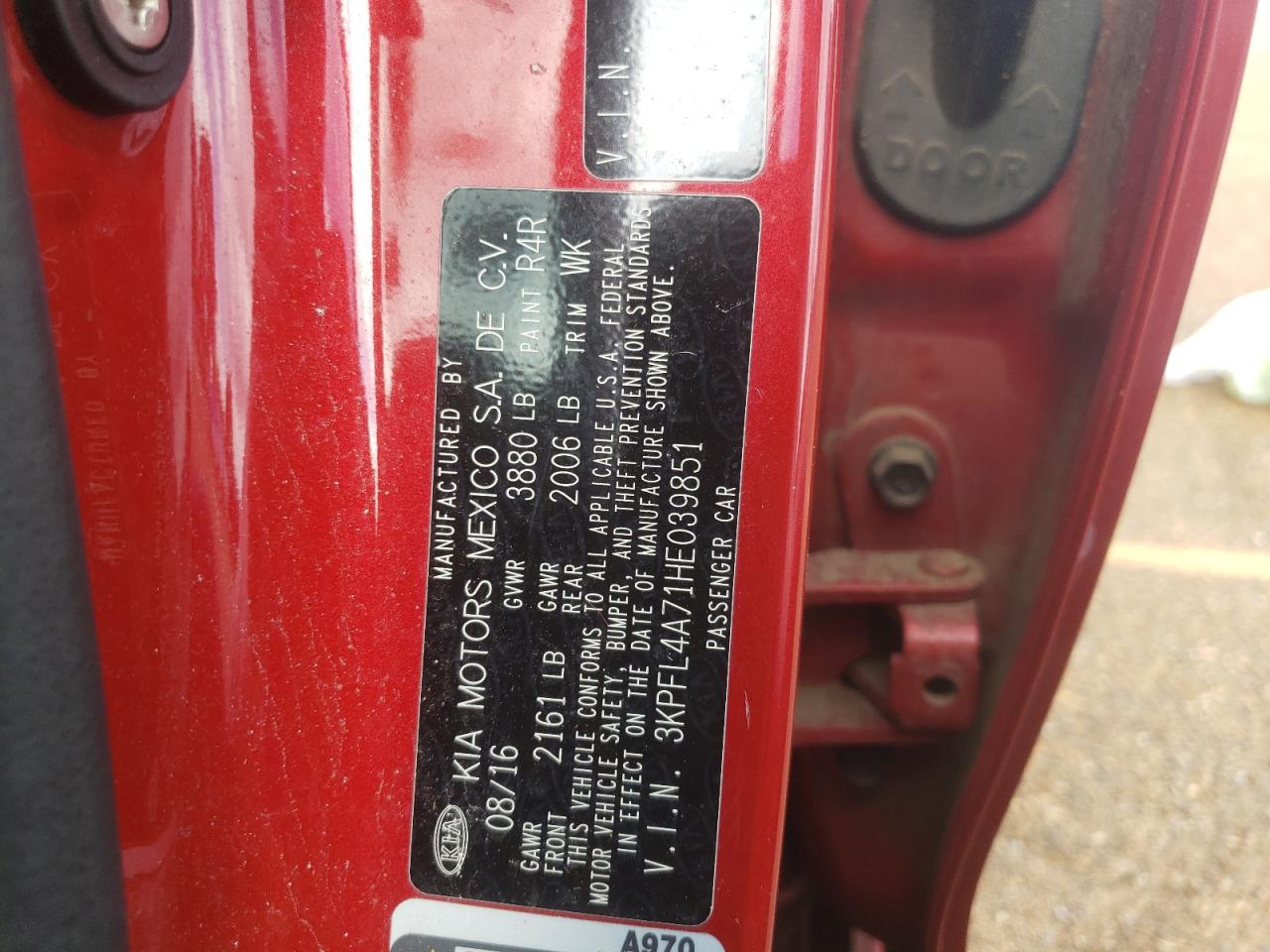 3KPFL4A71HE039851 2017 Kia Forte Lx