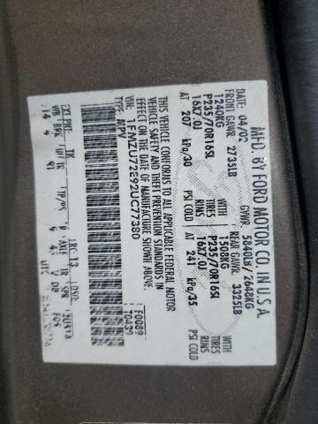 2002 Ford Explorer Xls VIN: 1FMZU72E92UC77380 Lot: 60225514