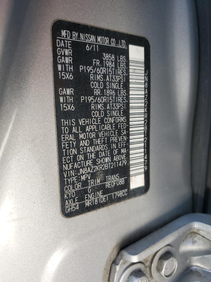 JN8AZ2KR2BT211479 2011 Nissan Cube Base