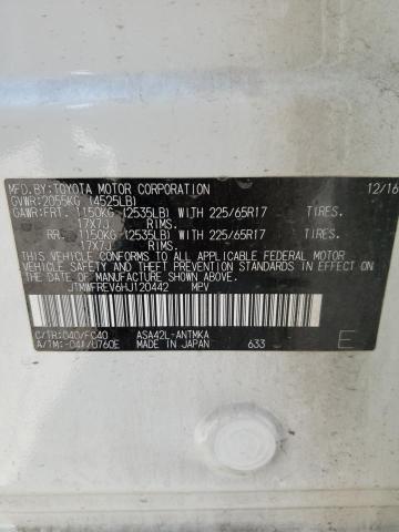 2017 Toyota Rav4 Xle VIN: JTMWFREV6HJ120442 Lot: 60396734