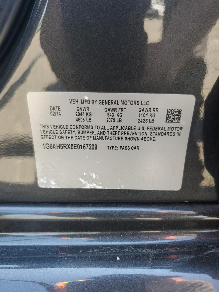 1G6AH5RX8E0167209 2014 Cadillac Ats Luxury