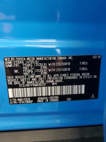 2019 TOYOTA RAV4 ADVEN - 2T3J1RFV1KW036237
