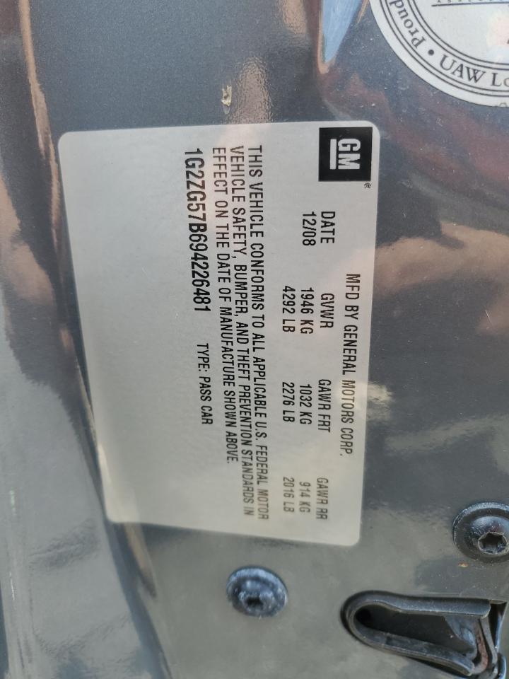 1G2ZG57B694226481 2009 Pontiac G6