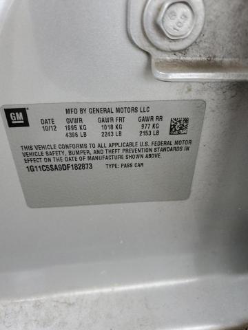 2013 Chevrolet Malibu 1Lt VIN: 1G11C5SA9DF182873 Lot: 58467354