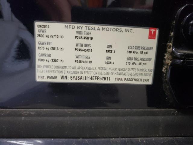 2014 Tesla Model S VIN: 5YJSA1H14EFP52611 Lot: 58744854