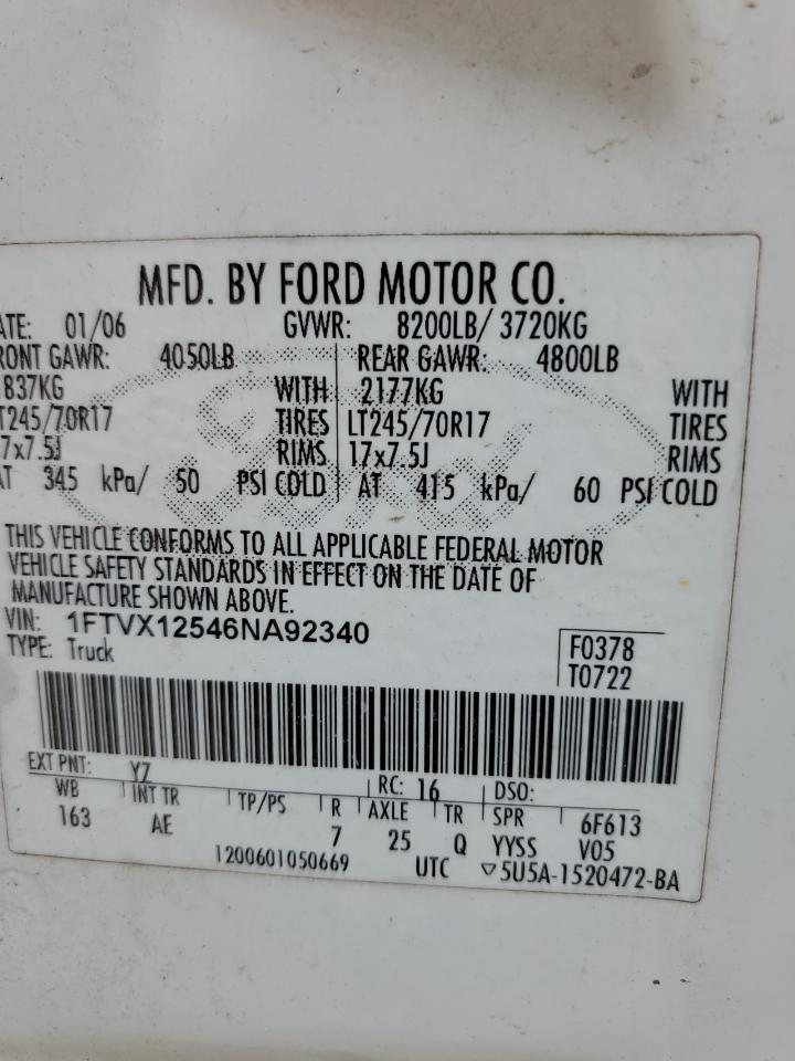 1FTVX12546NA92340 2006 Ford F150