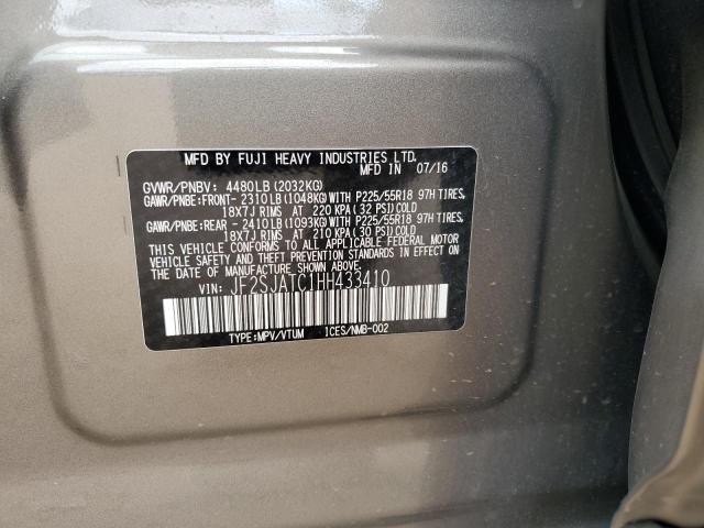 2017 Subaru Forester 2.5I Touring VIN: JF2SJATC1HH433410 Lot: 60273864