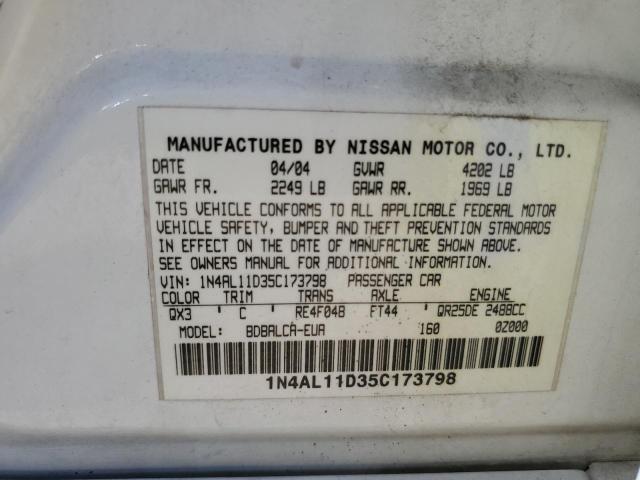 2005 Nissan Altima S VIN: 1N4AL11D35C173798 Lot: 60878014
