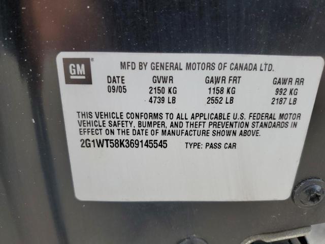 2006 Chevrolet Impala Lt VIN: 2G1WT58K369145545 Lot: 57565704