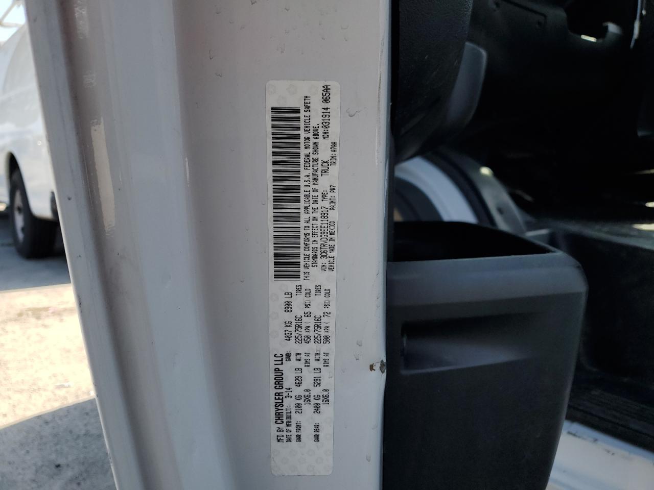 3C6TRVDG9EE118917 2014 Ram Promaster 2500 2500 High