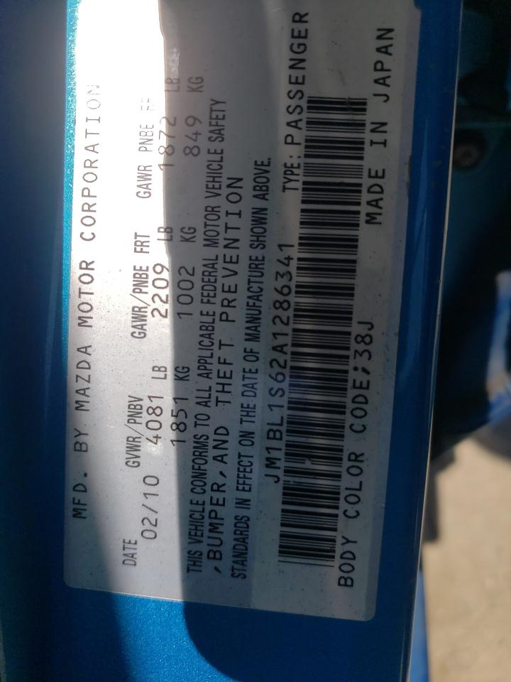 JM1BL1S62A1286341 2010 Mazda 3 S