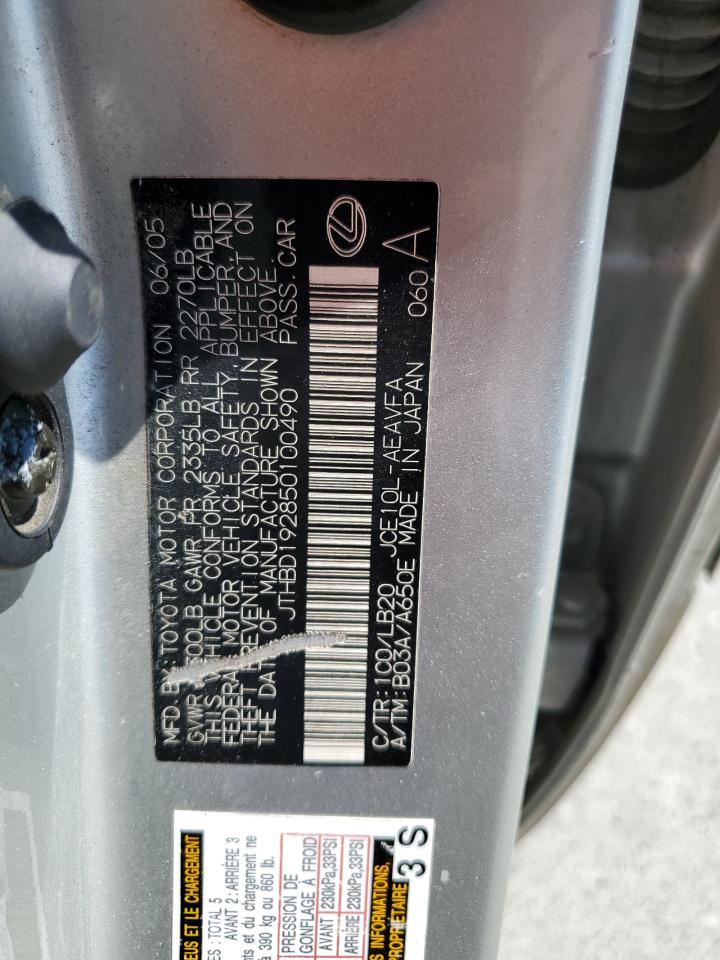 JTHBD192850100490 2005 Lexus Is 300