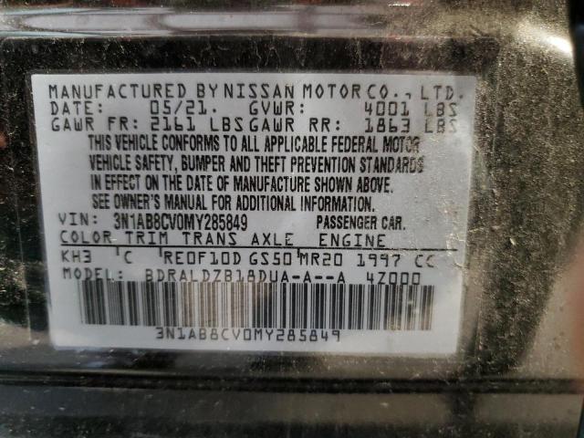 2021 Nissan Sentra Sv VIN: 3N1AB8CV0MY285849 Lot: 59952394