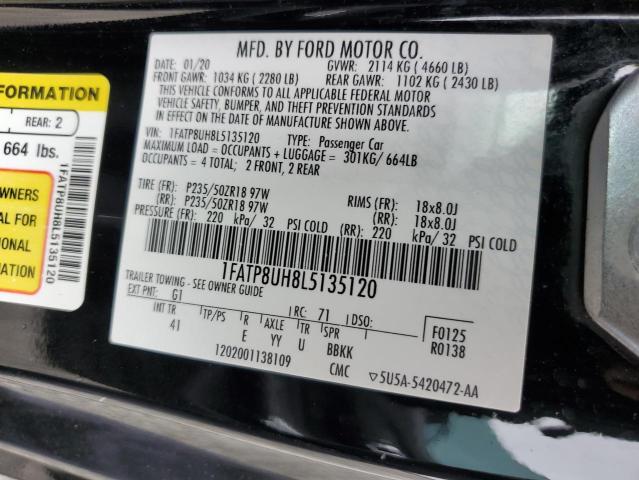 2020 Ford Mustang VIN: 1FATP8UH8L5135120 Lot: 59487214