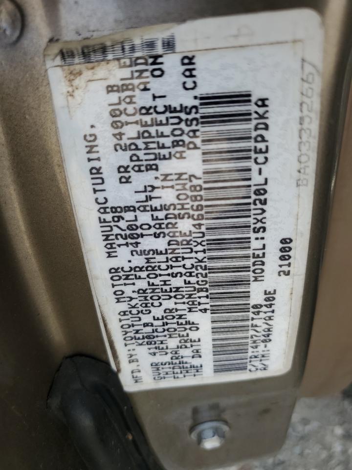 4T1BG22K1XU466887 1999 Toyota Camry Ce