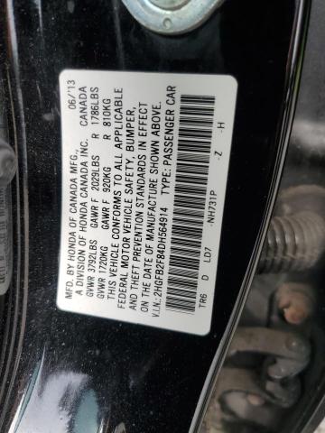 VIN 2HGFB2F84DH564914 2013 HONDA CIVIC no.12