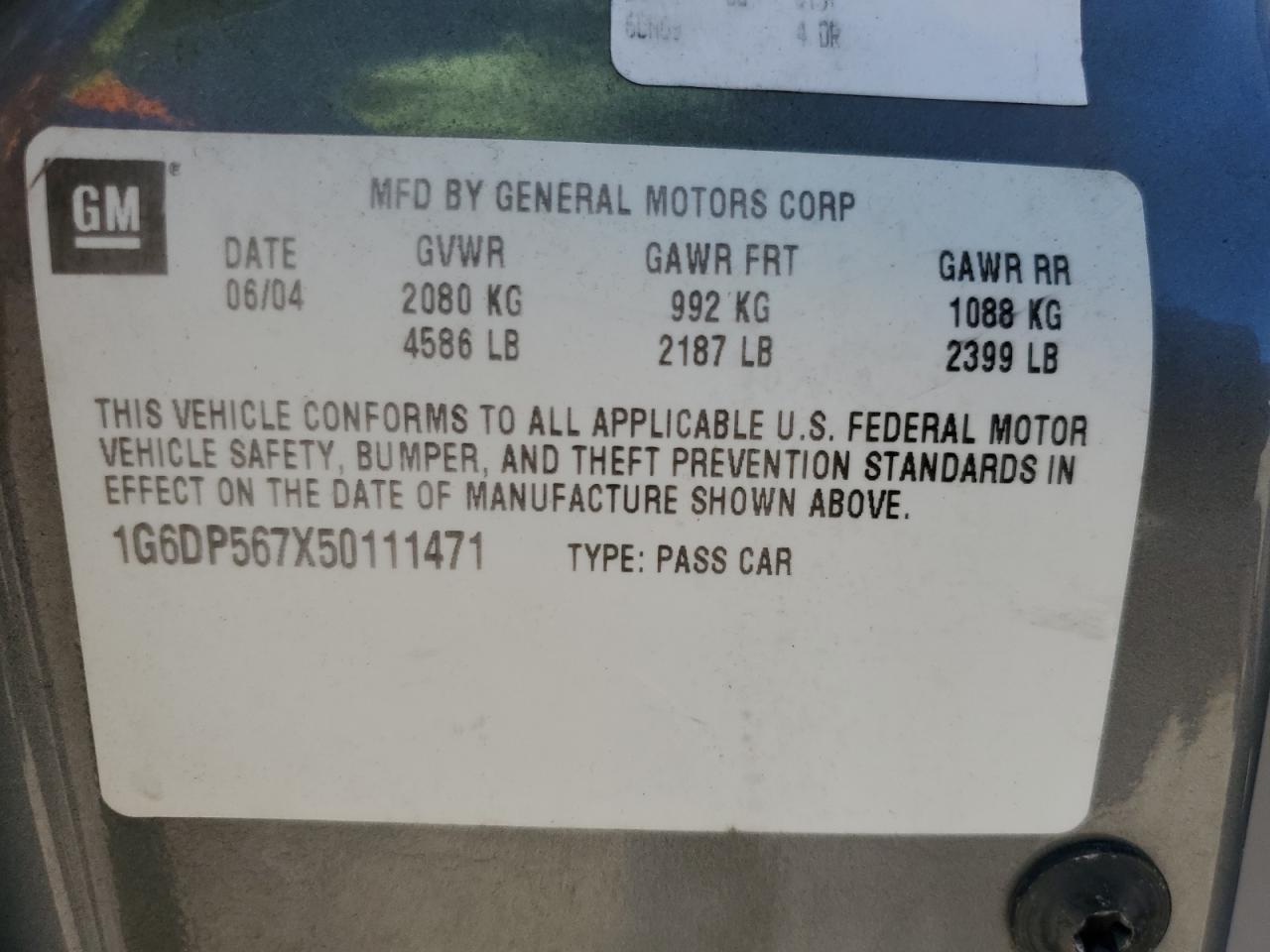 1G6DP567X50111471 2005 Cadillac Cts Hi Feature V6