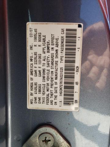 1HGCM72767A021025 2007 Honda Accord Ex