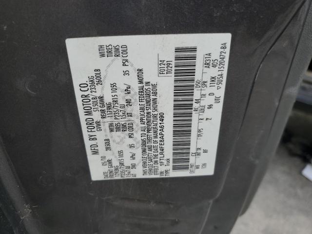 2010 Ford Ranger Super Cab VIN: 1FTLR4FE8APA61490 Lot: 58901504