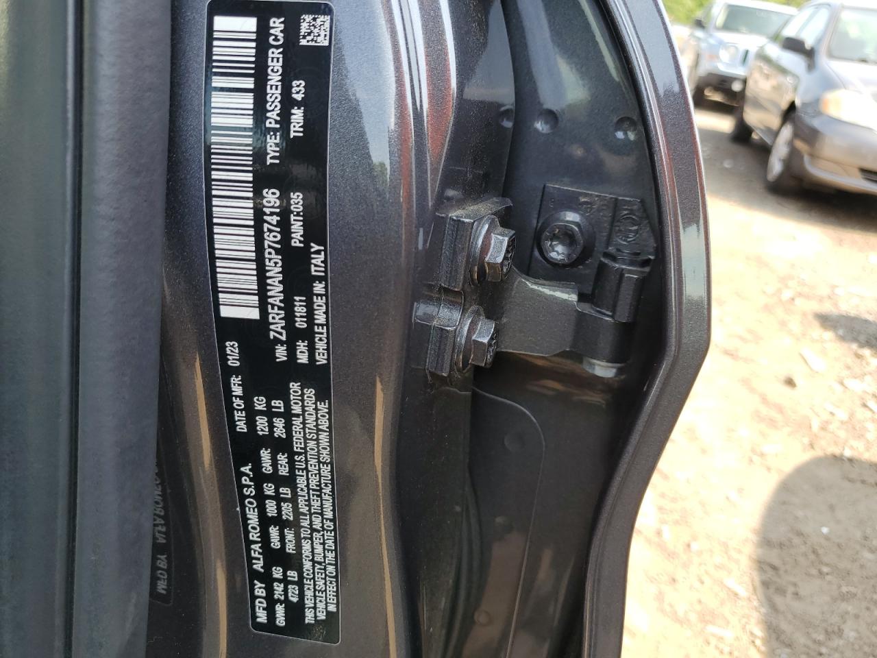 ZARFANAN5P7674196 2023 Alfa Romeo Giulia Sprint